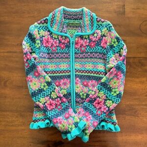 Kid's Oilily Zip Up Sweater Size 9-10 US